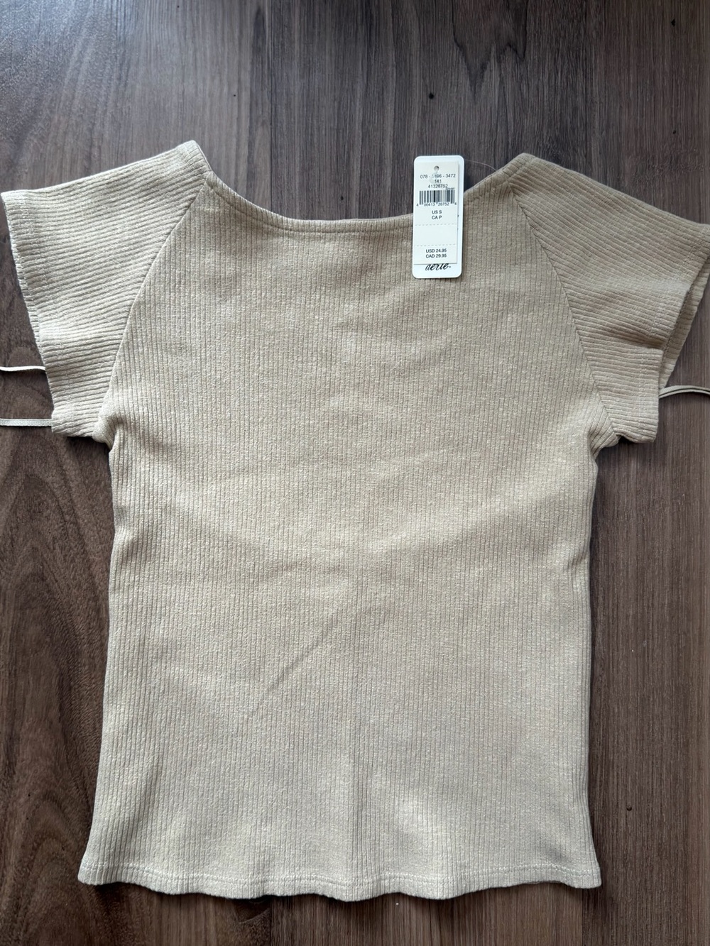 aerie Ribbed Short Sleeve Top